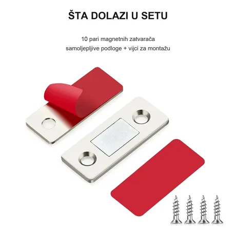 MAGNETIC | magnetni zatvarači za vrata i ladice set 10 pari — slika 3 — slika 3