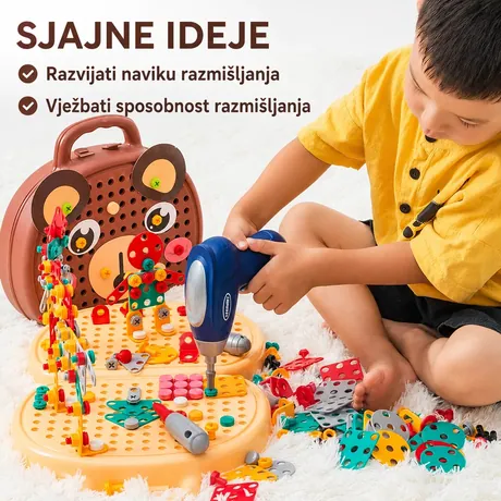 TOOLBOX | Montessori konstrukcijski set 203 dijela i bušilica — slika 5 — slika 5
